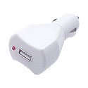 USB White Car Charger Adapter