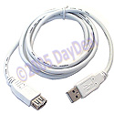 USB 2.0 Extension Cable (Male A to Female A), White